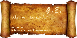 Góber Euniké névjegykártya